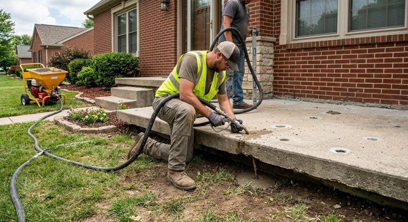 Patio Raising in West Des Moines, IA